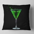 thumbnail image 2 of Designart Absinthe on Black Background - Modern Throw Pillow - 18x18, 2 of 5