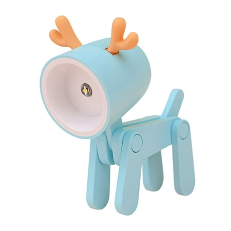 

Decorative LED Light Warm Light Color Temperature Cute Deer Design Battery Powered Blue 1PCS