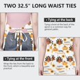 thumbnail image 6 of Happy Thanksgiving Turkey Fall Pumpkin Apron-Garden Aprons for Women with Pockets-Cotton Linen Waterproof Kitchen Cooking Gardening Aprons Adjustable for Kitchen,Cooking,BBQ and Salon 33"x27", 6 of 7