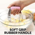 thumbnail image 5 of Dough Blender - Stainless Steel Pastry Cutter, Heavy Duty Dough Cutter With Blades, Pastry Blender And Butter Cutter - Pastry Cutter For Baking (pink), 5 of 5