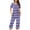 Purple, variant on Amvlyk Pajamas Set for Women 2 Piece PJ Sets Round Neck Button Down Short Sleeve Top with Capri Wide Legs Short Printed Loungewear for Summer Sleepwear Causal Home Clothes Sleep Nightwear Outfits
