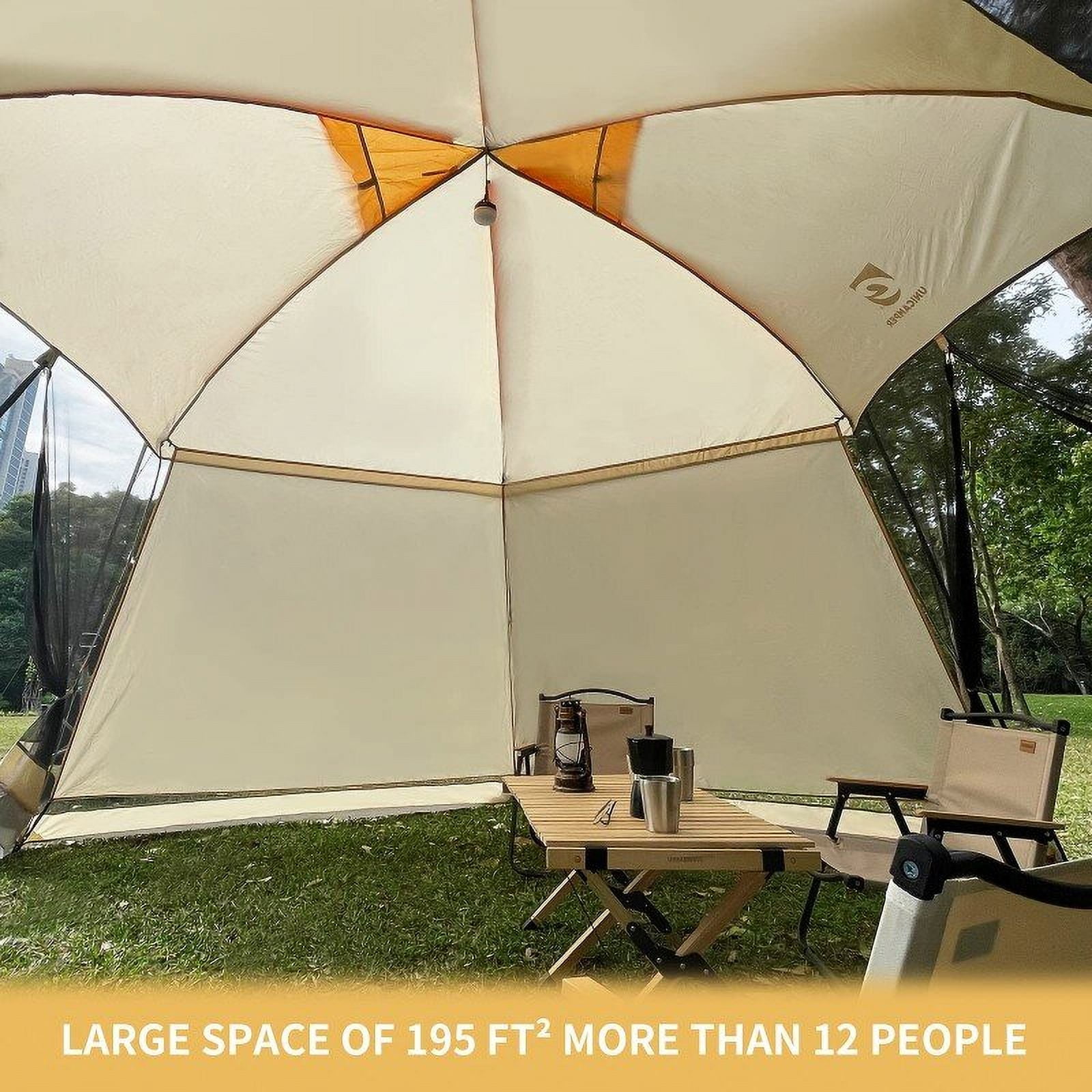 Screen House Mesh Mosquito Tent 15x13 ft UPF 50+ Canopy Shelter Shade Easy Setup & Waterproof with Sidewall