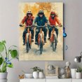 thumbnail image 4 of Qisvanset Framed Canvas Wall Art 12x16 Inch Cool Biker Animal Kids Room Bright Wall Decor, 4 of 5