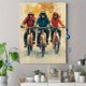 thumbnail image 4 of Qisvanset Framed Canvas Wall Art 12x16 Inch Cool Biker Animal Kids Room Bright Wall Decor, 4 of 5