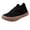 Black, variant on Willtoo Women's Knit Mesh Sneakers Breathable Wide Toe Box Lace-Up Walking Shoes Non Slip Lightweight Casual Footwear