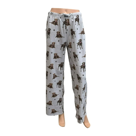 Chocolate Lab #012 Large Unisex Cotton PJ Bottoms Super Soft and Comfortable Perfect for Chocolate Lab Gifts