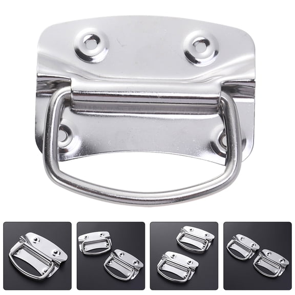 WHAMVOX 2-Pack Heavy Duty Foldable Pull Flush Lift Boat Hatch Latch Mount Handle