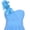 Sky Blue, variant on iEFiEL Girls Chiffon One-shoulder Flower Girl Dress High Waist Pleated Princess Bridesmaid Birthday Party Dress