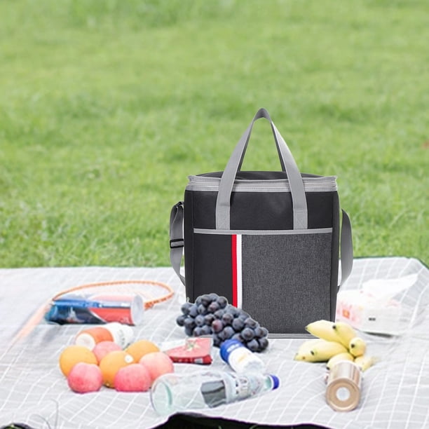About 24L Capacity Picnic Insulated Ice Pack Portable Storage Waterproof Cloth+aluminum Film Lining Available In Multiple Colors