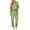 Army Green, variant on Womens Silk Satin Pajamas Set Two Piece Pj Sets Sleepwear Loungewear Short Sleeve Pj Sets