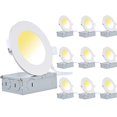 thumbnail image 1 of ULCCT Light 3CCT 4 Inch 9W 3000K 4000K 5000K Pot Lights, Dimmable 750LM LED Slim Recessed Lighting, 10 Pack, 1 of 6