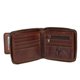 thumbnail image 5 of Cartera con cremallera MING CLAN con bloqueo RFID de piel, plegable, marrón, 5 of 6