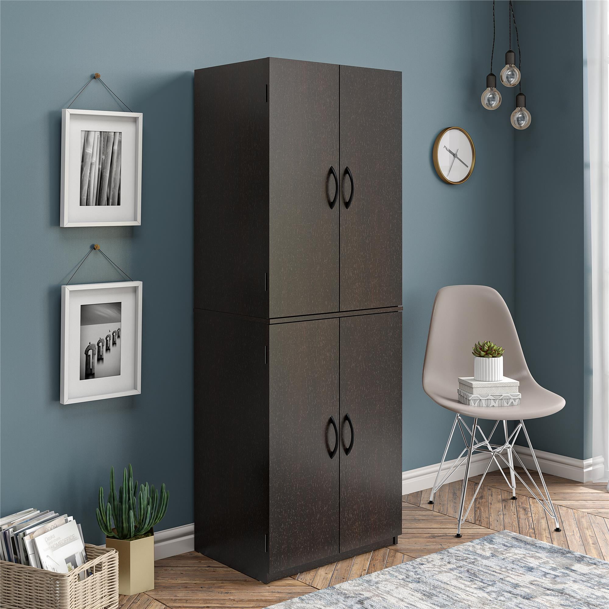 Home Office Storage Cabinet Organize Adjustable Shelves Kitchen Furniture Pantry 