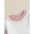 thumbnail image 5 of Bagilaanoe Newborn Baby Girl Boy Oversized Romper Sweatshirt Long Sleeve Bodysuits Contrast Color Pullover 6M 12M 18M 24M Infant Casual Tee Tops, 5 of 8