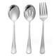 thumbnail image 1 of Cucharas para servir * 2 Cucharas ranuradas * 2 Tenedores * 2 Colador de buffet Juego de banquetes de acero inoxidable, juego de 6. Largo 8,6", 1 of 5