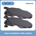 thumbnail image 4 of Computer Armrest Pad Desk Table Support Mouse Armwrist Rest Desktop Hand Protective Attachable Board Mousepad B,2 x bracket 2 x screw,Black, 4 of 5