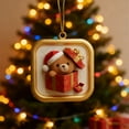 thumbnail image 4 of Luoshdecor Christmas Cute Bear Ornament,Acrylic Animal Hanging Ornament New Year Gifts for Christmas Decorations Animal Lover 3.1 in, 4 of 6