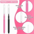 thumbnail image 2 of 300 Pieces Mini Eyebrow Brush with Cap Brow Lamination Brush Eyebrow Spoolie Brush Comb Eyebrow Lash Lift Tools Lash, 2 of 7