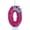 Number 0, variant on Festive Red Number Candle with Royal Crown Ornament, Decorative Birthday Cake Topper, Long-Lasting Wax Accessory for Special Celebration Events, Number 6