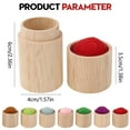 thumbnail image 3 of Under 5$ Portable Pin Cylinder Wooden Sewing Storage Box,Kaireo Wooden Sewing Needle Holder Pincushion Pin Holder Storage Case Pin Cushion and Lid for Stitching Hand Crafts Knitting Women, 3 of 9