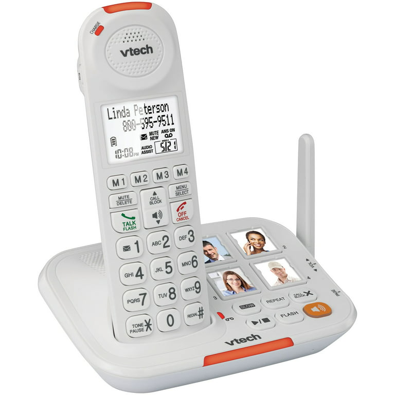 Swissvoice L7 Cordless Digital Designer Telephone with stand alone Answer  Machine and Intercom Base - White