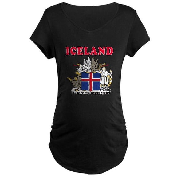 CafePress - Iceland Coat Of Arms Designs Maternity Dark T Shir - Maternity Dark T-Shirt