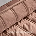 thumbnail image 4 of 3 Pieces Luxurious Velvet Quilt Queen Size, Ultra Soft Bedspread Coverlet Set, Double Box Stitch Lightweight Velvet Comforter for All Season with 2 Shams, Terracotta Clay, 108"x96", 4 of 18