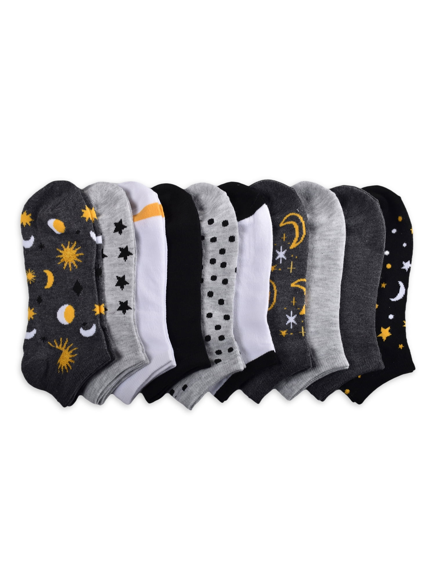 No Boundaries Women's Low-Cut Socks, 10-Pack, Sizes 4-10