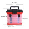 thumbnail image 1 of Baohd Strong Plastic Tool Chest With Four Drawers For Nuts Bolts And Screws Fishing Tackle Box 4 Layers Fishing Fishing Lures green +Blue Button Inner, 1 of 6