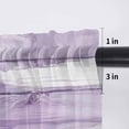 thumbnail image 5 of Lavender Farmhouse Valance Curtains for Kitchen/Living Room/Bathroom/Bedroom Window, Rod Pocket Small Topper Half Short Window Curtains Voile Sheer Scarf, Purple Wooden Grain 42"x18", 5 of 8