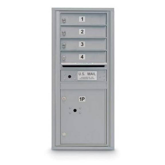 Postal Products Unlimited N1029442 4 Door Standard 4C Mailbox with 1 Parcel Locker