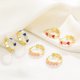 thumbnail image 3 of Gold-plated brass ring Korean simple irregular diamond open ring women's jewelry hand jewelry Couple jewelry Valentine's Day gift, 3 of 5