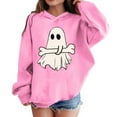 thumbnail image 2 of CYRBOKO Halloween Hoodies for Girls, Long Sleeve Loose Fit Printed Casual Fall Sweatshirts Pink Size 10-12 T, 2 of 5