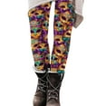 thumbnail image 4 of Hvot&aat Women Mardi Gras Leggings Stretch High Waisted Yoga Pants Sparkly Printed Carnival Party Pant, 4 of 5