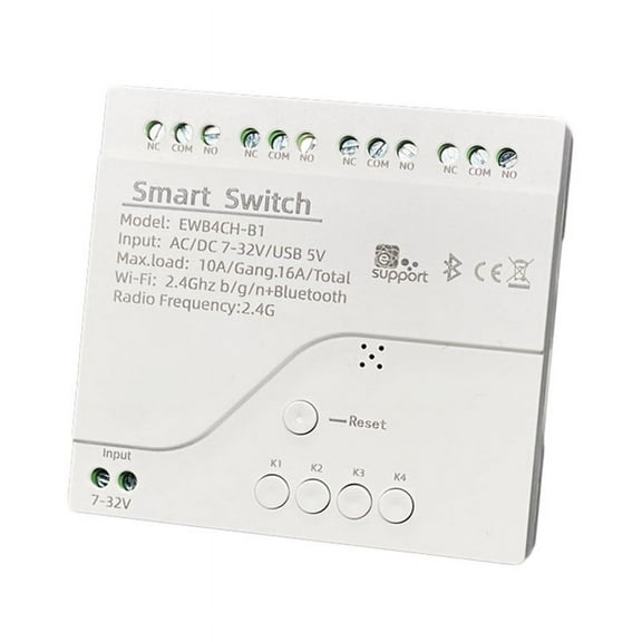 Smart Switch 4 Channel Smart WiFi Bluetooth Wireless Dry Contact Relay Switch Module APP Remote Control 7-32V