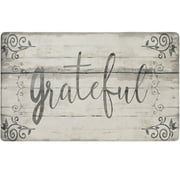 SoHome Cozy Living Anti-Fatigue Designer Kitchen Mat, Rustic Grateful Themed-Non Slip, Stain Resistant, Easy Clean, 1/2 Inch Thick Comfort Chef Mat, 18" x 30"