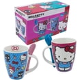 thumbnail image 1 of Juego De 2 Tazas Hello Kitty & Amigos De Porcelana Con Cuchara Sanrio,My Melody Kuromi Keroppi Badtz-Maru Pochacco Pompompurin Tazas para Bebidas Calientes, Capacidad 310 ml con Caja de Regalo, 1 of 8