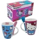 thumbnail image 1 of Juego De 2 Tazas Hello Kitty & Amigos De Porcelana Con Cuchara Sanrio,My Melody Kuromi Keroppi Badtz-Maru Pochacco Pompompurin Tazas para Bebidas Calientes, Capacidad 310 ml con Caja de Regalo, 1 of 8