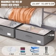 thumbnail image 3 of Under Bed Storage With Wheels No Assemble Required 10 Inches Height Under Bed Storage Bins Large Capacity Rolling Under Bed Shoe Storage Containersdorm Under Bed Storage Drawers, 3 of 6