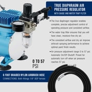 Master Airbrush Cool Runner II Dual Fan Air Compressor Professional Airbrushing System Kit with 3 Airbrush Sets, 0.3mm Gravity & 0.35, 0.8mm Siphon Feed - Hose Holder, How To Airbrush Learning Guide