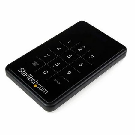 StarTech S2510BU3PW 2. 5 inch Encrypted Hard Drive Enclosure - Portable External HDD Enclosure SATA to USB 3. 0