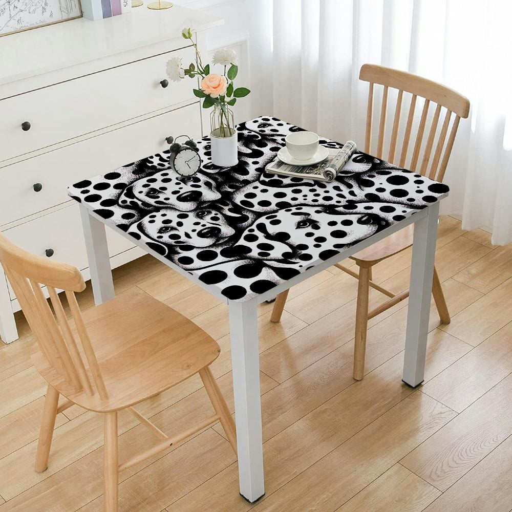 HAOXIT Party Tablecloth, Farm Barnyard Party Supplies for Picnics Table Cover Kids Boys Girls Animal Themed Birthday, White