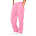 thumbnail image 4 of Hvarlaun Kids Sweatpants Baggy Wide Leg Jogger Pants for Boys and Girls with Pockets, Elastic Waist Drawstring Adjustable Hem Casual Lounge Pants, Sizes 4-15 Years, 4 of 7