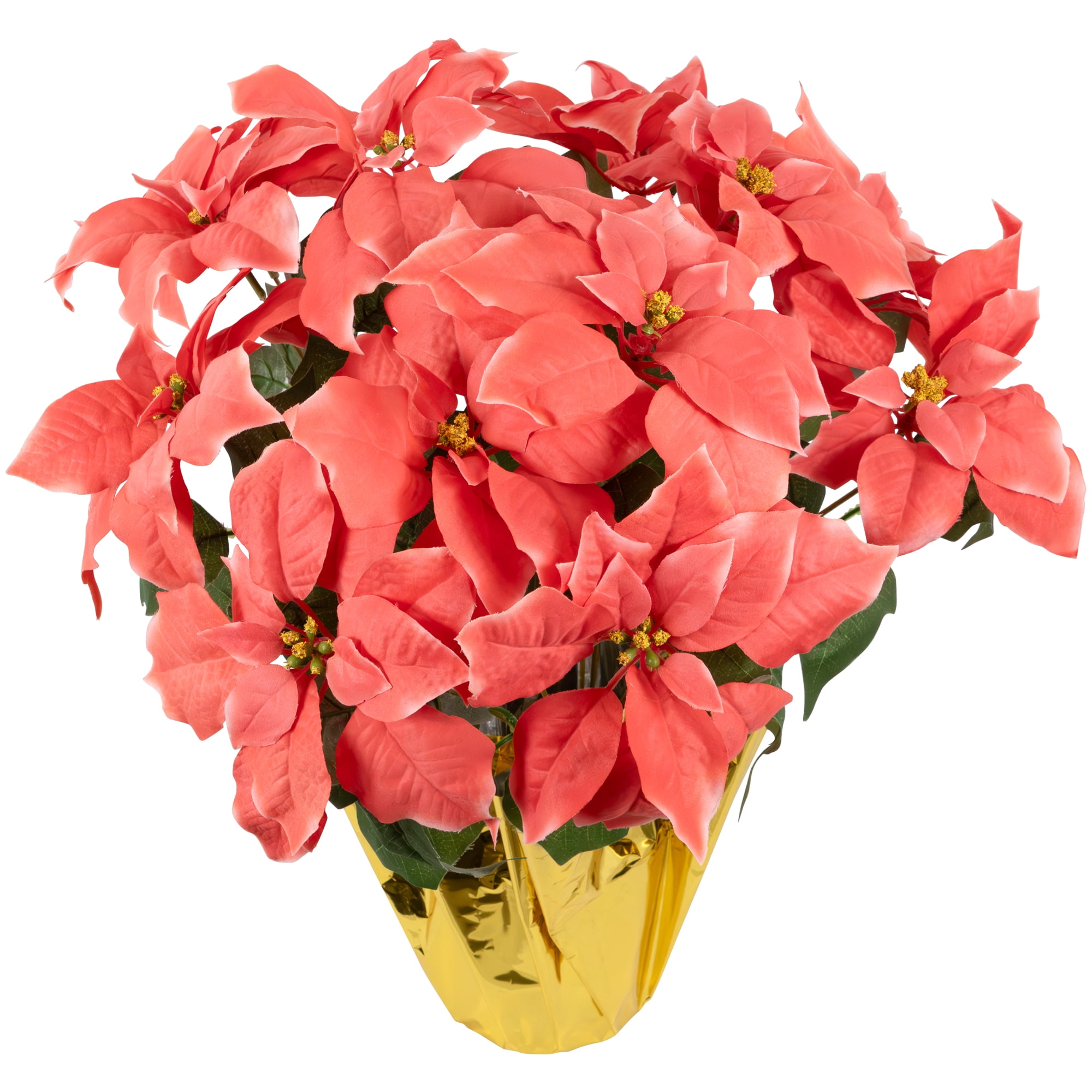 Northlight Artificial Christmas Poinsettia with Wrapped Base - 20" - Pink