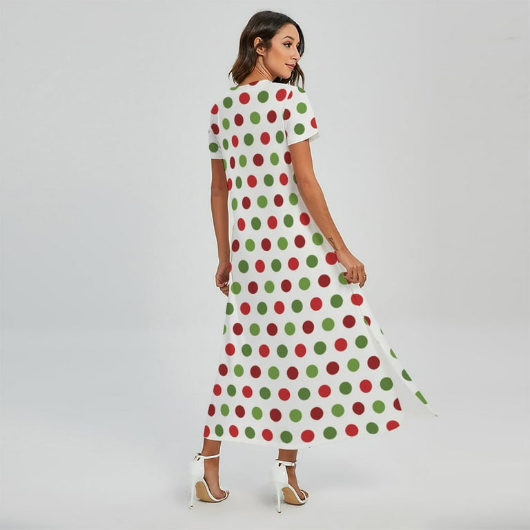 Merry Christmas Polka Dot Pattern Printed Short Sleeve Maxi Dress, Jesus Christian Fashion Summer Maxi Dress For Women - Walmart.com Merry Christmas Polka Dot Pattern Printed Short Sleeve Maxi Dress, Jesus Christian Fashion Summer Maxi Dress For Women - Walmart.com