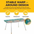 thumbnail image 4 of Spring Flowers Table Cloths for 8 Foot Rectangle Tables, Farmhouse Watercolor Teal Wood Grain Patio Waterproof Elastic Fitted Tablecloths, Washable Rectangular Table Cover for Camping, 4 of 8
