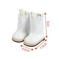 thumbnail image 4 of Botas de muñeca de 18 pulgadas, ropa de muñeca, zapatos de vestir de muñeca para niña, para Navidad, Año Nuevo Blanco Zulema Botas de muñeca, 4 of 4