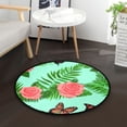 thumbnail image 5 of Floral Design with Butterflies Memory Foam Bath Mat 36" Absorbent Rug with Non Slip Base and 4 Bonus Pads, 5 of 6