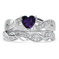 thumbnail image 2 of LaRaso Co His Her Wedding Ring Set 3 Piece TRIO Silver Titanium Couples Bands 9 11, 2 of 4