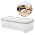 thumbnail image 4 of Caja para guardar 10 huevos transparente para refrigerador con tapa y dispensador de almacenamiento, 4 of 8